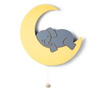 GWJKG Wall Mounted Night Battery Powered Light, Decoration Suitable for Living Room, Dormitory, Office,(Elephant on Moon)