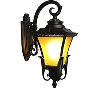 GWJKG Warm and Classic Brown Glass Wall Lamp for Outdoor and Indoor Spaces - Socket
