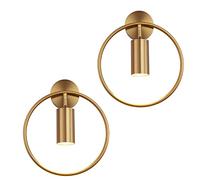 GWJKG Wireless Lights Set of 2 Dimmable Battery Powered Wall Lamps Bedroom Farmhouse Bedside Reading Light Non Hardwired Black Color