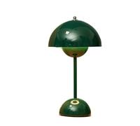 GWJKG Wireless Touch Mushroom Table Lamp, Dimmable, Rechargeable, Bedroom Nightstand Bedside Suitable for Living Room, Dormitory, Office,(Signal Green)