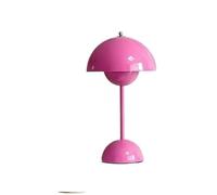 GWJKG Wireless Touch Mushroom Table Lamp, Dimmable, Rechargeable, Bedroom Nightstand Bedside Suitable for Living Room, Dormitory, Office,(Pink)