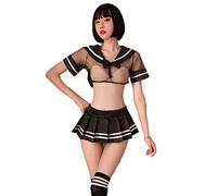 GWJKG Women Lingerie Cute Female School Uniform Short Skirt Lingerie