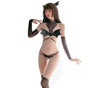 GWJKG Women Lingerie Demon Role Play Lingerie Set Lolita Anime Role Play Lingerie Costume Lovely Bikini Fancy Dress…