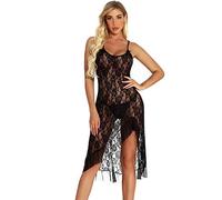 GWJKG Women Lingerie Plus Size Lingerie Lingerie Mesh Lace Rose Sling Dress Pajamas