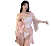 GWJKG Women's Anime Lingerie Classical Embroidered Hanfu Asian Roleplay Suit Cheongsam Dress Costumes