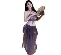 GWJKG Women's Anime Lingerie Classical Embroidered Hanfu Asian Roleplay Suit Cheongsam Dress Costumes