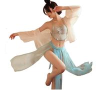 GWJKG Women's Anime Lingerie Classical Embroidered Hanfu Asian Roleplay Suit Cheongsam Dress Costumes