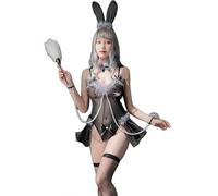 GWJKG Women's Bunny Roleplay Lingerie Naughty Rabbit Costume Cute Bunny Girl Bra and Panty Set Party