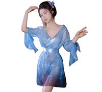 GWJKG Women's Japanese Kimono Traditional Style Yukata Printed Pajamas Costumes