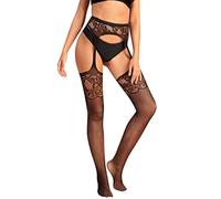 GWJKG Women's Lingerie Garter Stocking Fishnet Stockings Thigh High Tights Garter Tights Lingerie