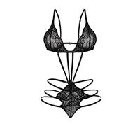 GWJKG Women's Lingerie Lace Strap Adjustable Steel Ring Three Point Suit