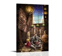 GWJXYWZP Fullmetal Alchemist Classic Anime Dibujos Animados Póster Arte Pared Pintura Decorativa Dormitorio Póster 30 x 45 cm Estilo Marco