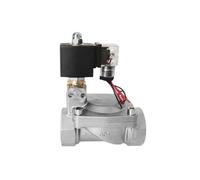 GWLQBJLHH Electroválvula de Alta presión de Acero Inoxidable con Interruptor de Emergencia Manual AC220V DC24V Agua Aceite Aire(G-AC220V-WITH Manual Switch,DN50)