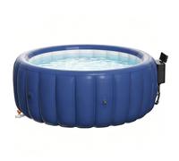 GwlThixion Hot Tub Hinchable para 4 Personas, SPA Hinchable Circular, Calentamiento a Temperatura Constante, Bañera Inflable Plegable para el Ocio en casa