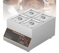GwlThixion Olla para Derretir Chocolate Comercial, Batidora De Chocolate Comercial Y Atemperadora De Chocolate, con Temperatura Ajustable de 0-85℃, 1/2/4 Tanques Four-Cylinder