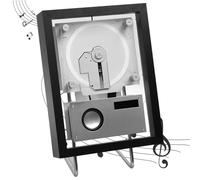 GwlThixion Reproductor De CD De Pared, Marco De Fotos Decorativo con Música, con Control Remoto, Salida AUX De 3.5 Mm, para La Decoración del Hogar/Corredor Black