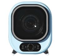 GwlThixion Secador De Piso Compacto De 450 Vatios, Mini Secador Compacto con Doble Sonda De Temperatura, Tambor De Acero Inoxidable, Adecuada para Casas, Departamentos Blue