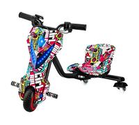 GwlThixion Triciclo para niños, Ruedas Delanteras para NiñOs Crazy Cart Drift, 3 velocidades, Arranque con Llave, vehículo elécrico Desde 8 años 8in-J