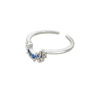 GWSGSFAS Anillo abierto ajustable para parejas, diseño de sol y luna, joyería apilable a juego para amantes, accesorios de regalo de moda, ajustable, Metal, Sin piedra preciosa