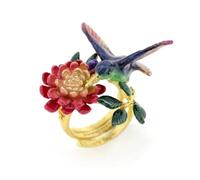 GWSGSFAS Anillo de mariposa de moda para mujer, decoración exquisita, joyería elegante, 7, Metal, Sin piedra preciosa