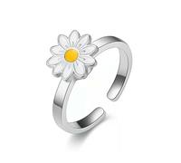 GWSGSFAS Anillo giratorio ajustable para aliviar la ansiedad, anillo abierto de circonita para aliviar el estrés para mujer, Metal, Zirconia cúbica