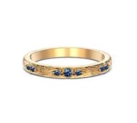 GWSGSFAS Anillo simple apilable de plata S925 azul 5a con incrustaciones de circonio redondo exquisito y versátil, 7号, Metal, Zirconia cúbica