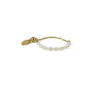 GWSGSFAS Anillos de ajuste de cadena retro con perlas de imitación francesas, accesorios elegantes para niñas, joyería de dedo de moda para mujer