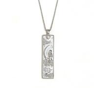 GWSGSFAS Temperament - Collar con colgante de personalidad geométrica retro con diseño cuadrado de doce constelaciones para mujer, Metal, Circonia cúbica