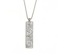 GWSGSFAS Temperament - Collar con colgante de personalidad geométrica retro con diseño cuadrado de doce constelaciones para mujer, Metal, Circonia cúbica