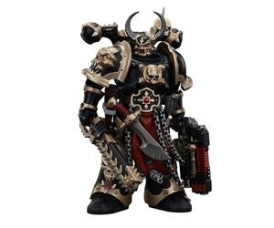 GWTCTOY JoyToy GW 40K Licencia Original 1:18 Figura de Acción, Marines Espaciales del Caos Legión Negra Elegidos con Combi-melta y espada de cadena