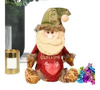 Gwtdtoad Bolsa navideña, 3D Papá Noel reno bolsa | Con cremallera para aperitivos, dulces, frutas, tiempo festivo de Navidad