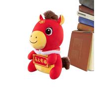 Gwtdtoad Caballo De Peluche,Muñeco Mascota de la Buena Suerte,Caballo del Año Nuevo Chino 2026 - para Niño Estudiante Amigo Familia Mesita de Noche Sofá Decoración Sala Cuarto