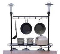 Gwtdtoad Campingtisch Lagerregal Lagerregal Campingtisch,Outdoor-Geschirrregal - tragbare Camping-Laternenständer Tischregal Tischregal Ultralchtes, faltbares Strandtischregal für Picknick Camp, Boot