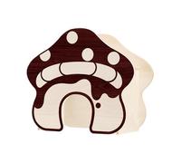 Gwtdtoad Casa de hámster | Caseta de madera a prueba de clavos en forma de seta - Cueva para hámster | para conejos, chinchilla, animales pequeños, hurones, gel enano