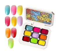 Gwtdtoad Gel para Pintar Uñas | Paleta de Esmaltes de Gel en 9 Colores para Mujer | Cosmético de Uñas con Degradado Sedoso para Citas Playa Salón Viajes Reuniones