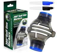 Gwtdtoad Juego de alineación de pelotas de golf de 360°, con 2 rotuladores, herramientas de marcado de bolas, accesorios de dibujo de líneas, marcadores para hombres, mujeres, golfistas