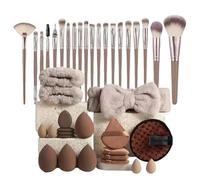 Gwtdtoad Juego de brochas de maquillaje, Juego de brochas de maquillaje profesional,Aplicadores de Maquillaje Herramientas Cosméticas con Diadema - Accesorios de maquillaje versátiles Pinceles de