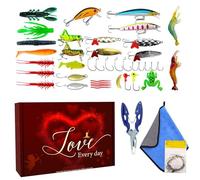 Gwtdtoad Kit De Señuelos De | Kit De Señuelos Realistas para - Cebos Crappie Trucha | para Trucha, Perca Sol, Bagre, Salmón, Lucioperca, Agua Salada Y Dulce, Hombres, Papá, dor,