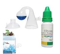 Gwtdtoad Kit de verificación de caída de CO2, kit de acuario de CO2,Comprobador de caída portátil con solución de verificación de CO2 de 15 ml | preciso de CO2 para acuario, difusor de CO2 para