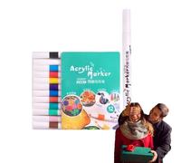 Gwtdtoad Kit para colorear vidrio - Marcadores de pintura - Suministros portátiles de arte para pintura rupestre para vidrio, roca, tela, metal, madera y porcelana