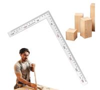 Gwtdtoad Medidor de ángulo: herramienta de combinación de acero inoxidable para trabajos de marco, 15 x 30 cm, ángulo recto de metal, para carpinteros e ingenieros para dibujo de diseño, vigas de