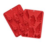 Gwtdtoad Moldes Navideños para Pasta de Azúcar | Molde de Silicona para Caramelos de Navidad con Diseño de Duendes,Herramienta Antiadherente Para Postres Gelatina Artesanía Jabón Pudín