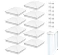 Gwtdtoad Remates Para Postes De Valla - Tapas Para Postes De Terraza 10X10 Cm,10 Unidades Protector Decorativo Ajuste Perfecto Resistente a UV Para Exteriores Jardín Cobertizo Muelle Patio Terraza