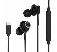 GWVTJQ Ai-1041 - Auriculares estéreo para Samsung Galaxy S25, S24, S23, S22, iPhone 17/16/15, con micrófono y control remoto de volumen, conector USB-C