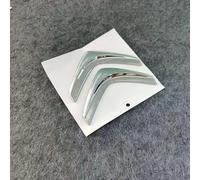 GWWXM Emblema Coche para Citroen C3,Capó Maletero Delantero Pegatina Insignia Adhesivo Etiqueta Engomada 3D Metal Rejillas Frontales Radiador Accesorios,Silver-Logo