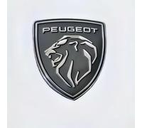 GWWXM Emblema Coche para Peugeot 407 408 Crossover,3D Metal Pegatina Insignia Adhesivo Etiqueta Engomada Parrilla Capó Maletero Delantero Puerta Car Styling Decoración Accesorios,Black-White