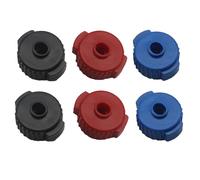 GWYAN Juego de 6 tuercas de platillo de liberación rápida para platillos placstic para batería de percusión, accesorios de batería de jazz (2 rojos + 2 azules + 2 negros)