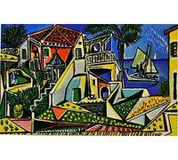 GWYDYB DIY 5D Diamond Art Painting Kits,Pintura famosa de Picasso-Paisaje mediterráneo - Decoración de pared 30×40cm