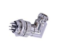 GX16 8 Pines Aviación Enchufe Conector, Conector Circular en ángulo Recto Hembra y Macho de Acoplamiento Rosca Panel Metal Conector para Cable y Panel de Señal y Electrónicos de Aviación