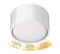 GX53 luminaria de superficie de porcelana KLU redonda blanca 91mm Ø in